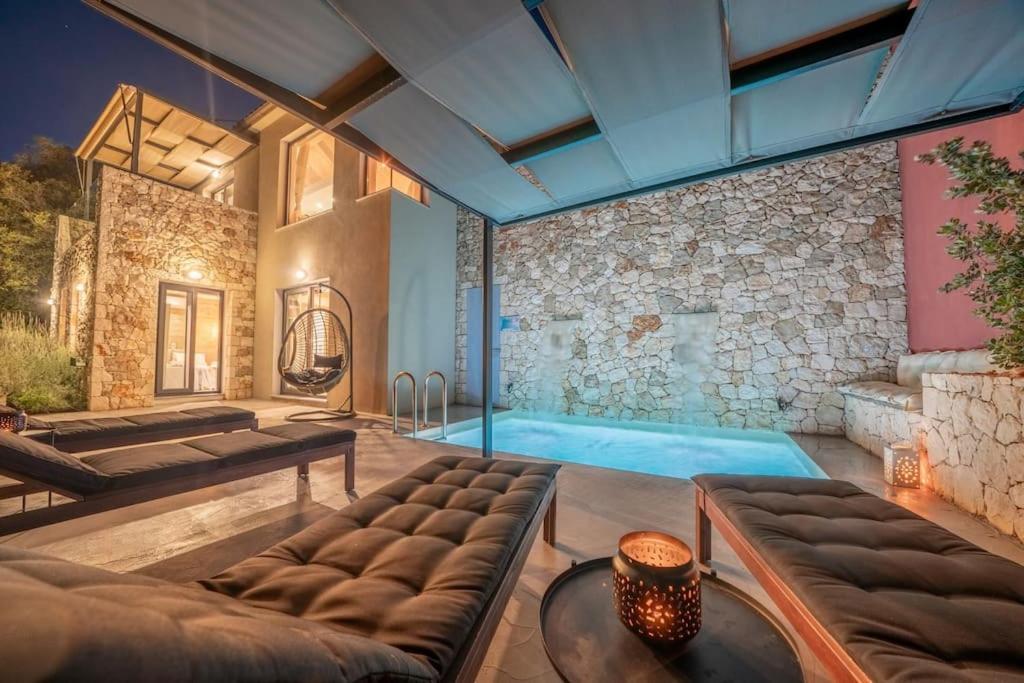 Villa Elisabeth Sea View Private Pool Fiskardo Kefalonia Katsaráta Dış mekan fotoğraf