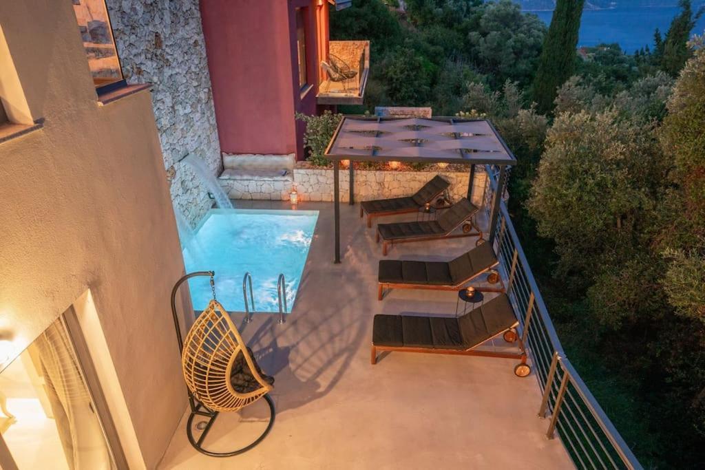 Villa Elisabeth Sea View Private Pool Fiskardo Kefalonia Katsaráta Dış mekan fotoğraf