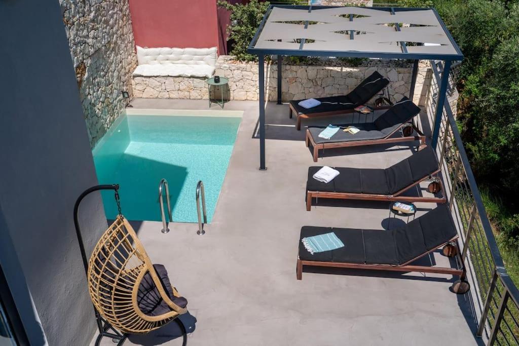 Villa Elisabeth Sea View Private Pool Fiskardo Kefalonia Katsaráta Dış mekan fotoğraf